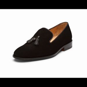 NEW Black Lucky Brand Suede Tassel Loafers